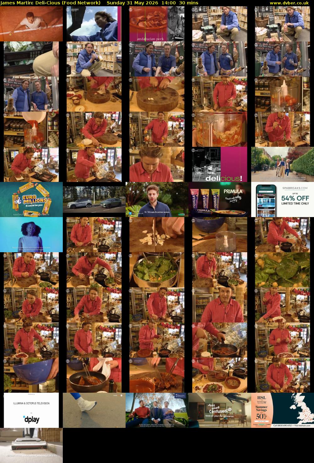 James Martin: Deli-Cious (Food Network) Sunday 31 May 2026 14:00 - 14:30