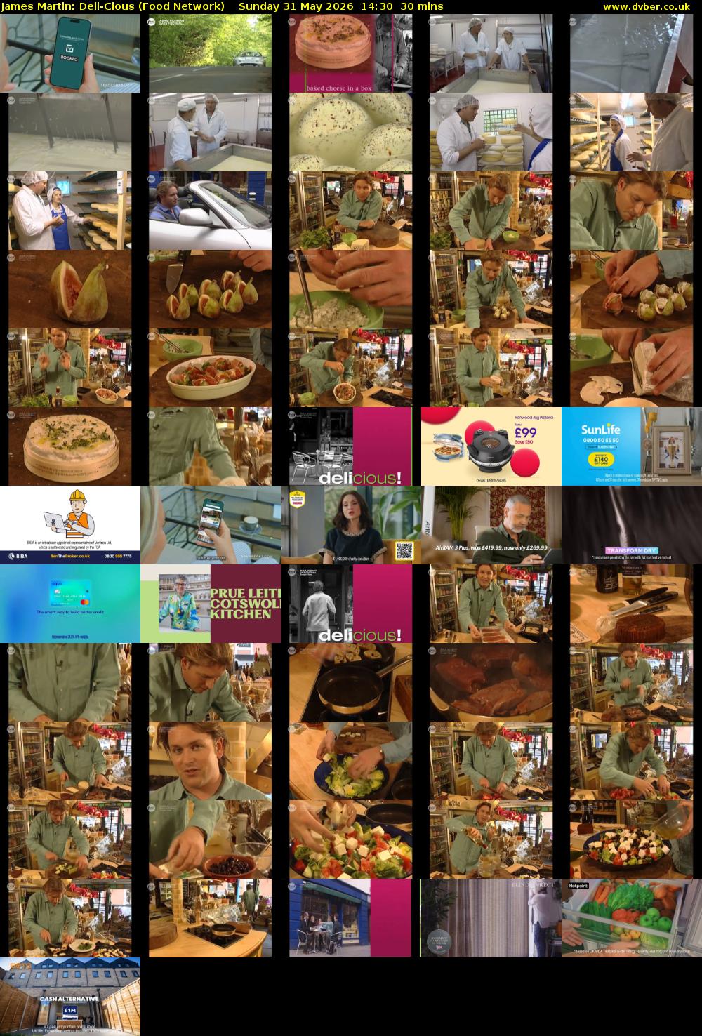 James Martin: Deli-Cious (Food Network) Sunday 31 May 2026 14:30 - 15:00