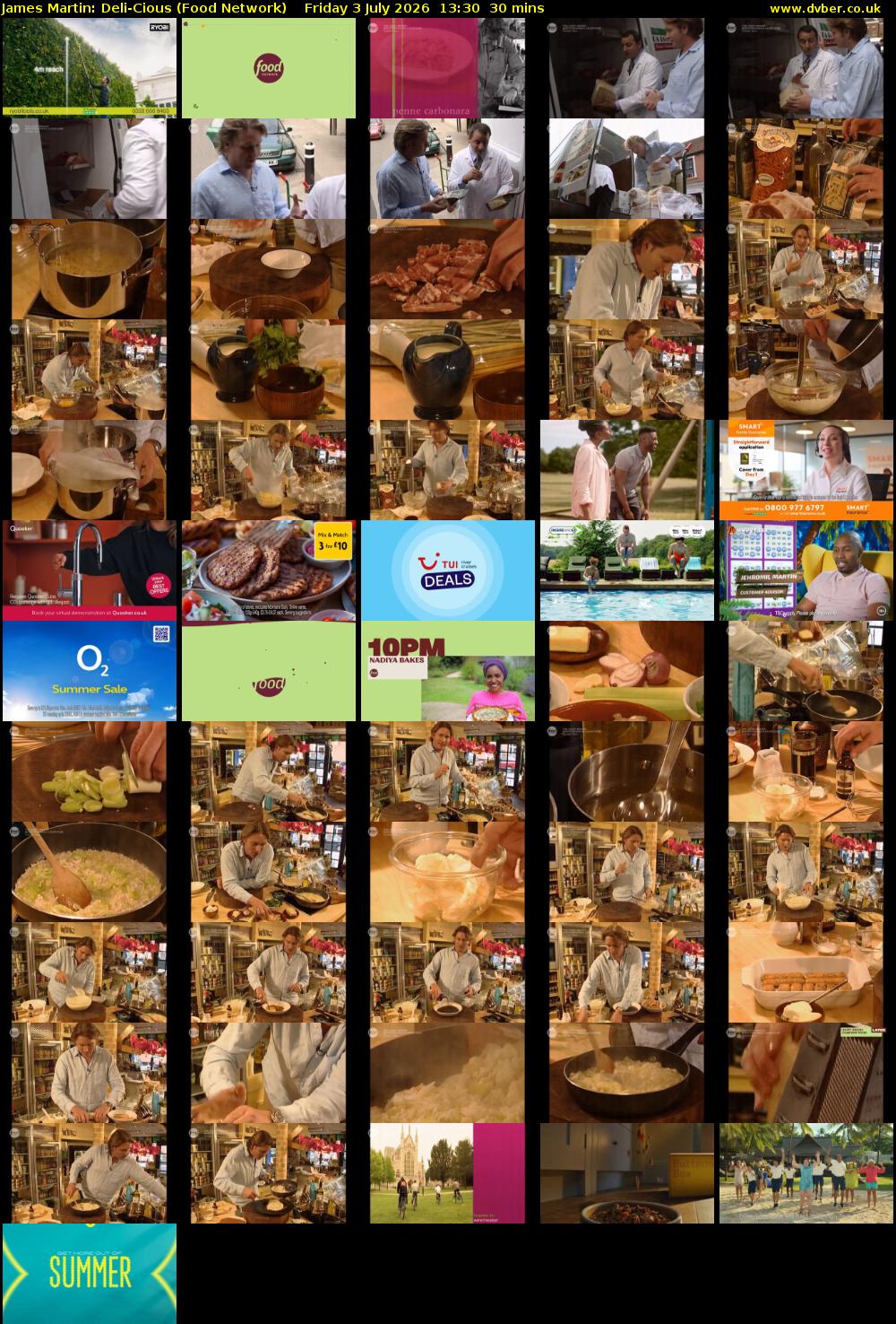 James Martin: Deli-Cious (Food Network) Friday 3 July 2026 13:30 - 14:00