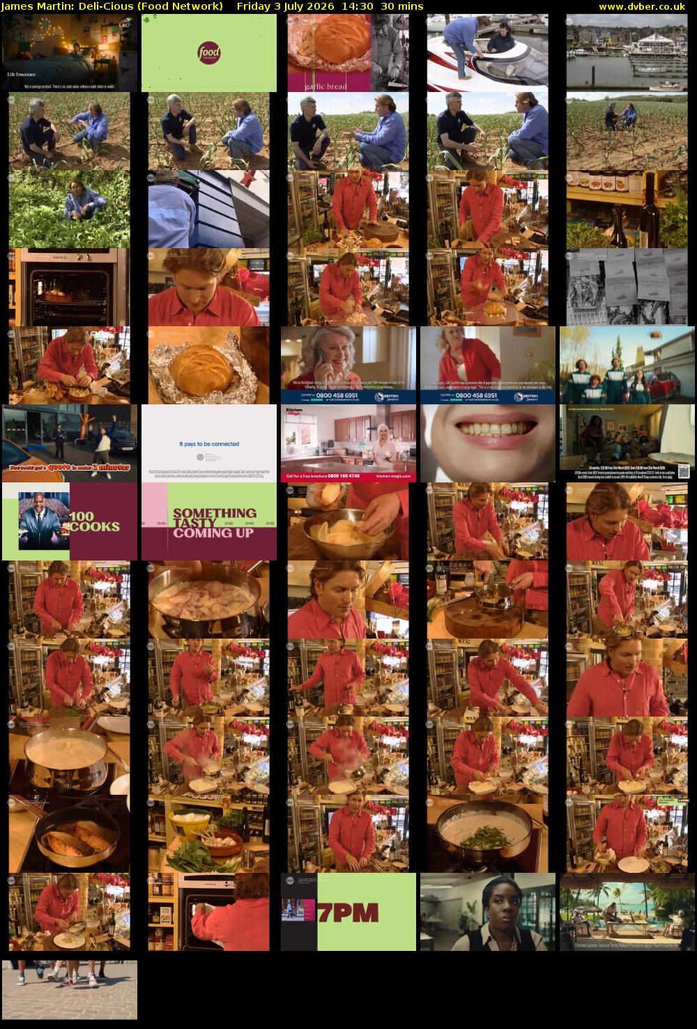 James Martin: Deli-Cious (Food Network) Friday 3 July 2026 14:30 - 15:00
