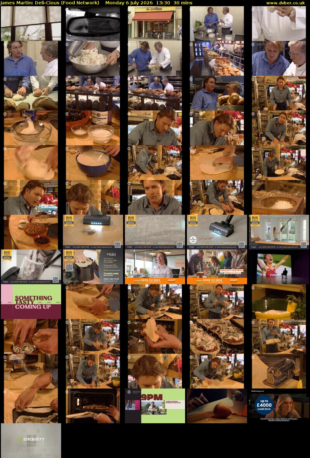 James Martin: Deli-Cious (Food Network) Monday 6 July 2026 13:30 - 14:00