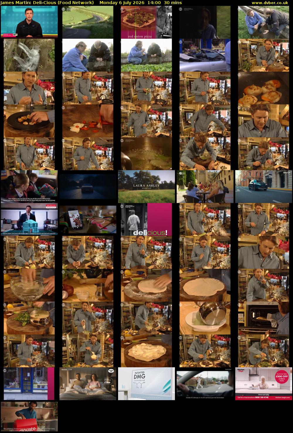 James Martin: Deli-Cious (Food Network) Monday 6 July 2026 14:00 - 14:30