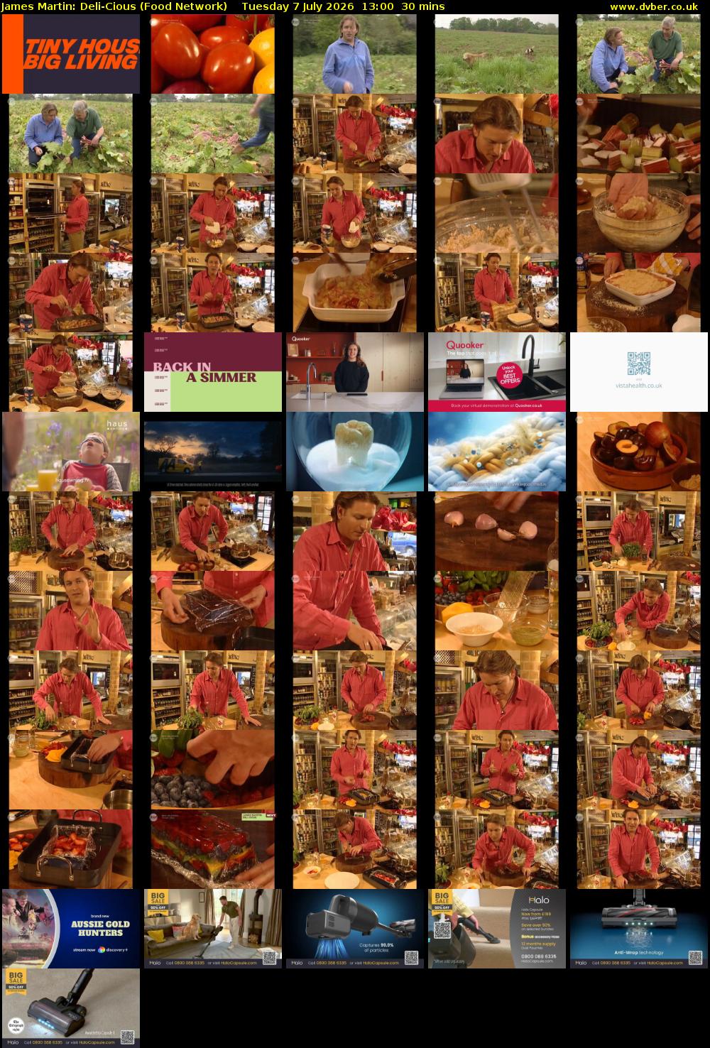 James Martin: Deli-Cious (Food Network) Tuesday 7 July 2026 13:00 - 13:30