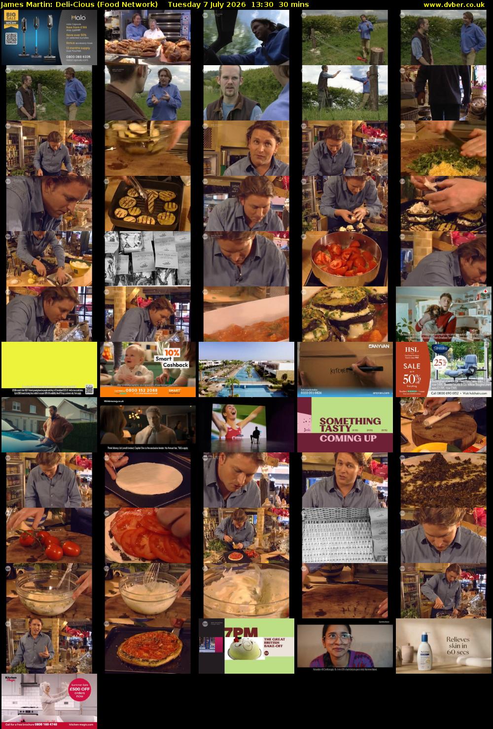 James Martin: Deli-Cious (Food Network) Tuesday 7 July 2026 13:30 - 14:00