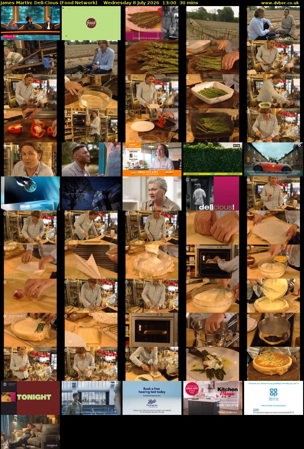 James Martin: Deli-Cious (Food Network) Wednesday 8 July 2026 13:00 - 13:30