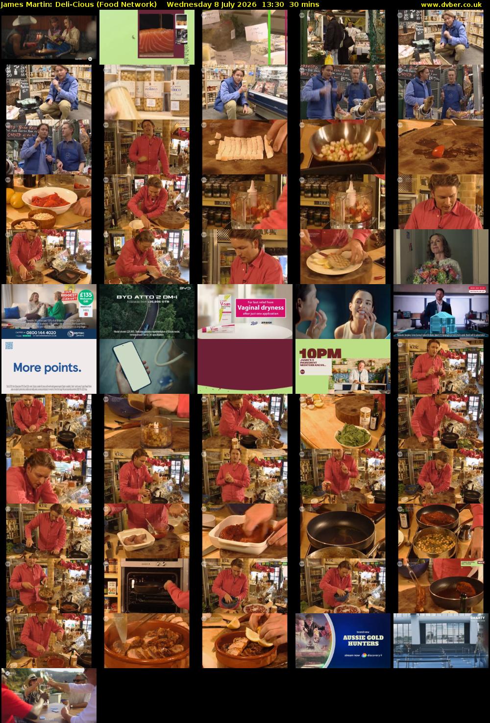 James Martin: Deli-Cious (Food Network) Wednesday 8 July 2026 13:30 - 14:00