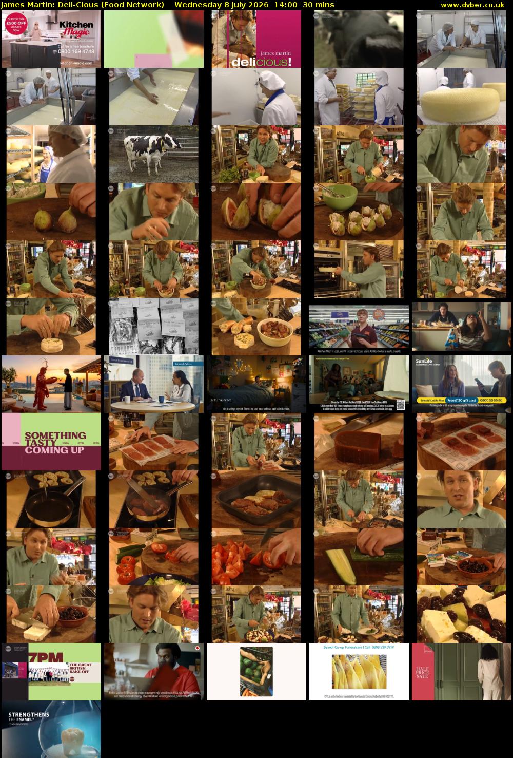 James Martin: Deli-Cious (Food Network) Wednesday 8 July 2026 14:00 - 14:30