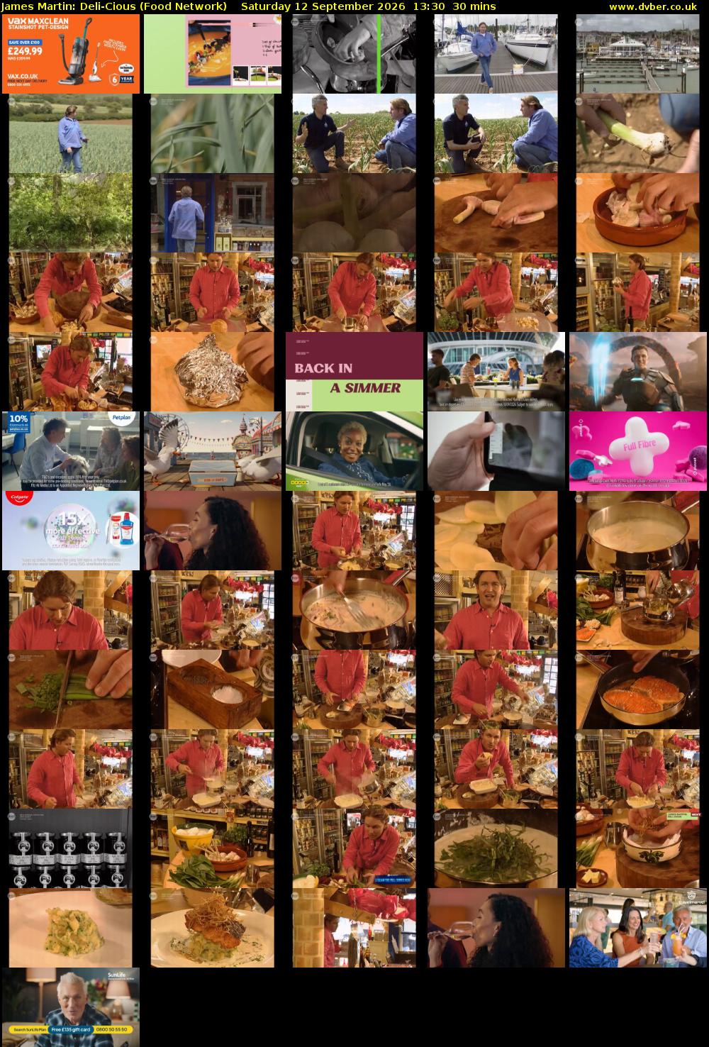 James Martin: Deli-Cious (Food Network) Saturday 12 September 2026 13:30 - 14:00