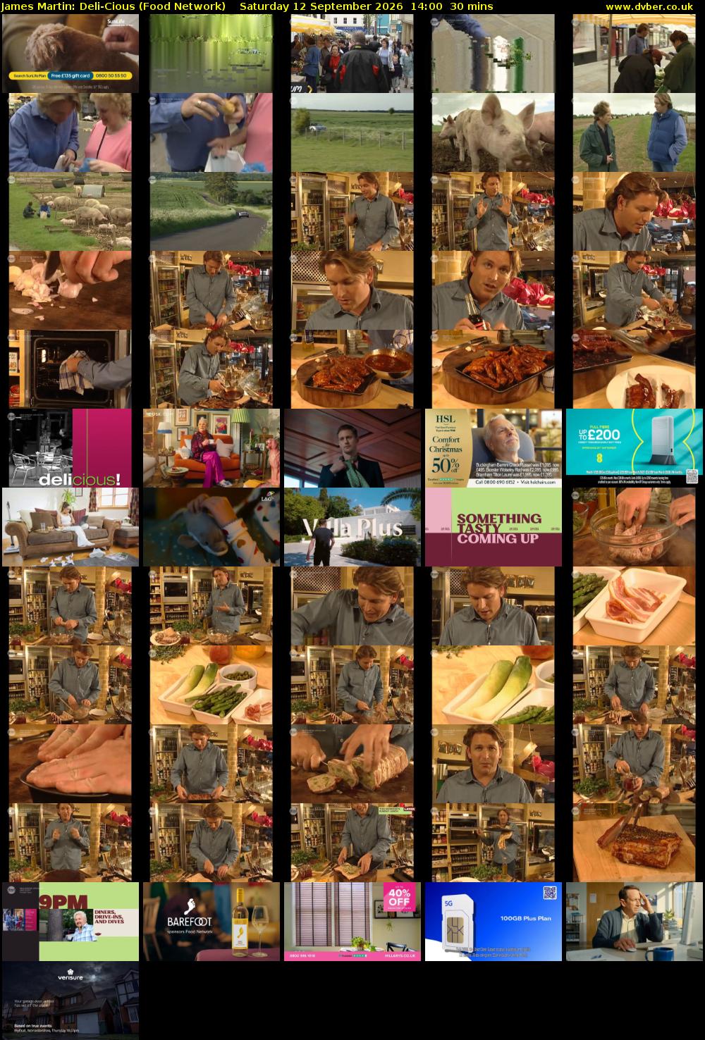 James Martin: Deli-Cious (Food Network) Saturday 12 September 2026 14:00 - 14:30