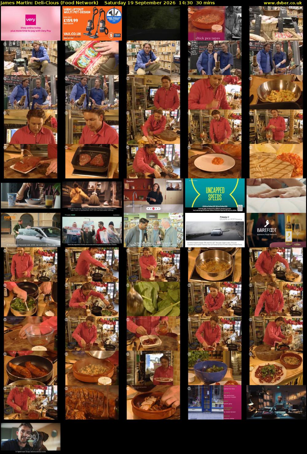 James Martin: Deli-Cious (Food Network) Saturday 19 September 2026 14:30 - 15:00