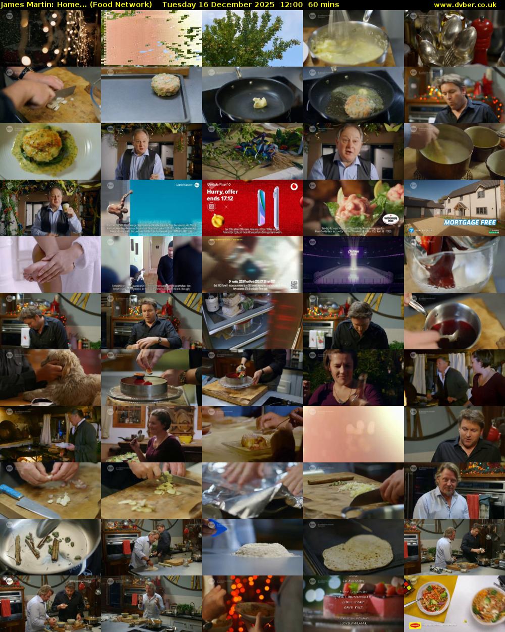 James Martin: Home... (Food Network) Tuesday 16 December 2025 12:00 - 13:00