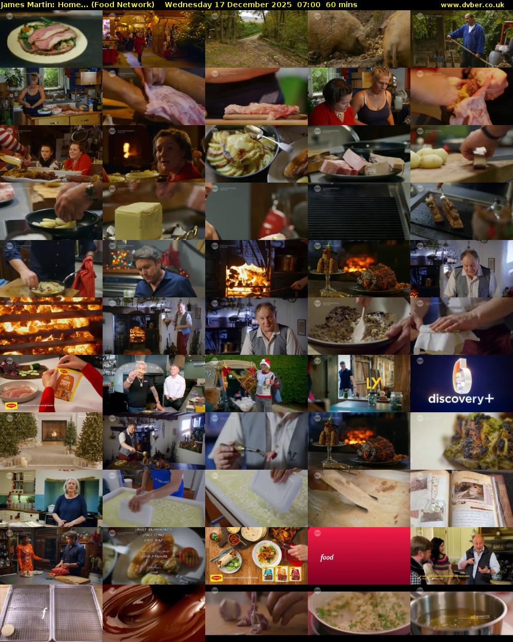 James Martin: Home... (Food Network) Wednesday 17 December 2025 07:00 - 08:00