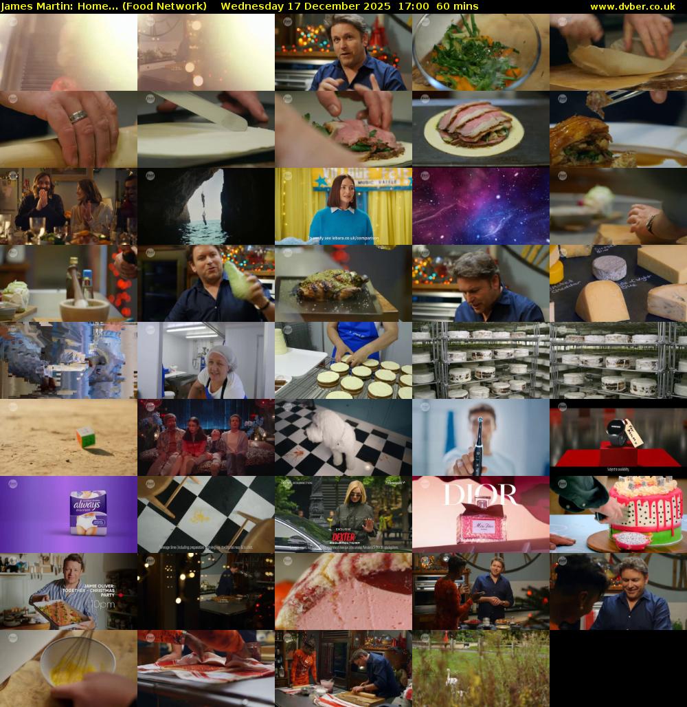 James Martin: Home... (Food Network) Wednesday 17 December 2025 17:00 - 18:00