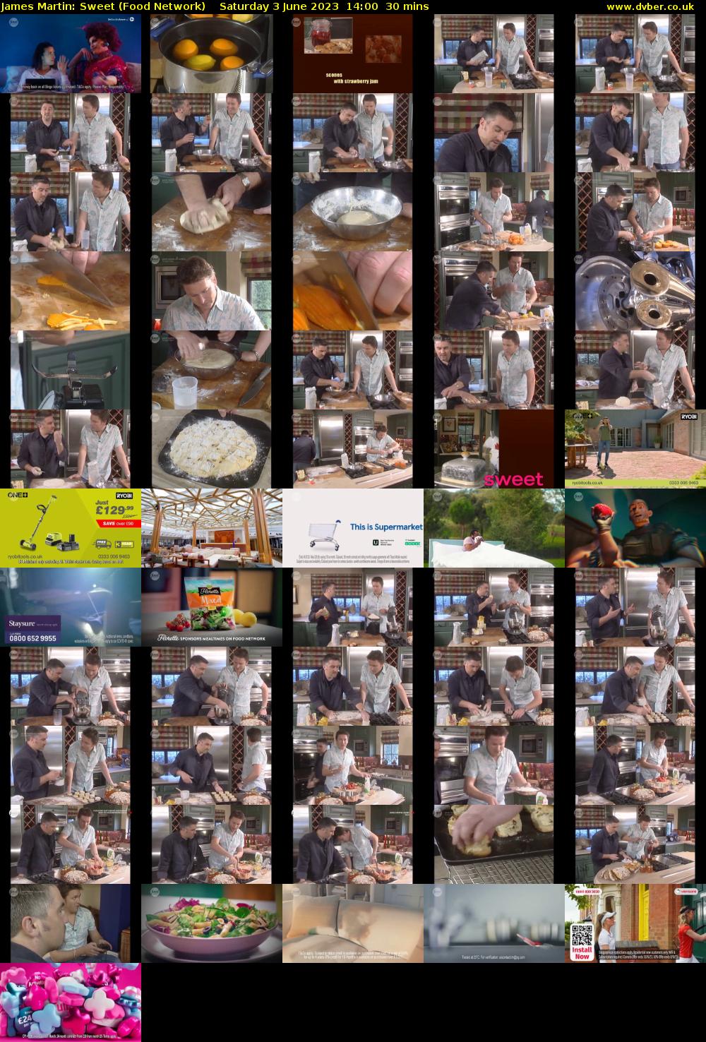 James Martin: Sweet (Food Network) Saturday 3 June 2023 14:00 - 14:30
