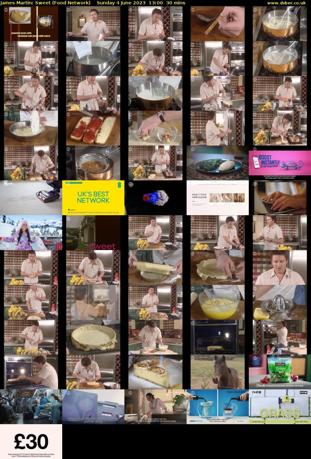 James Martin: Sweet (Food Network) Sunday 4 June 2023 13:00 - 13:30