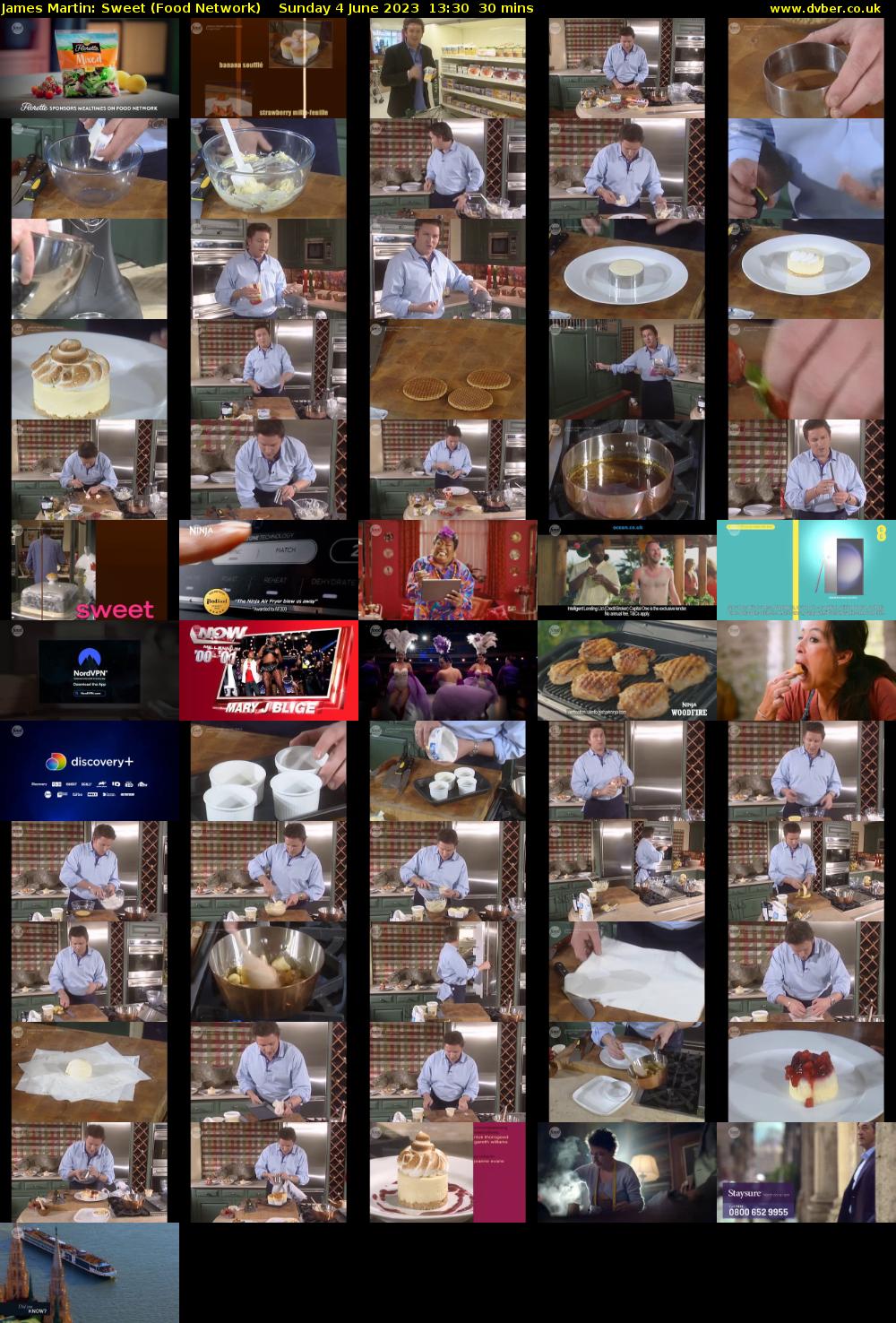 James Martin: Sweet (Food Network) Sunday 4 June 2023 13:30 - 14:00
