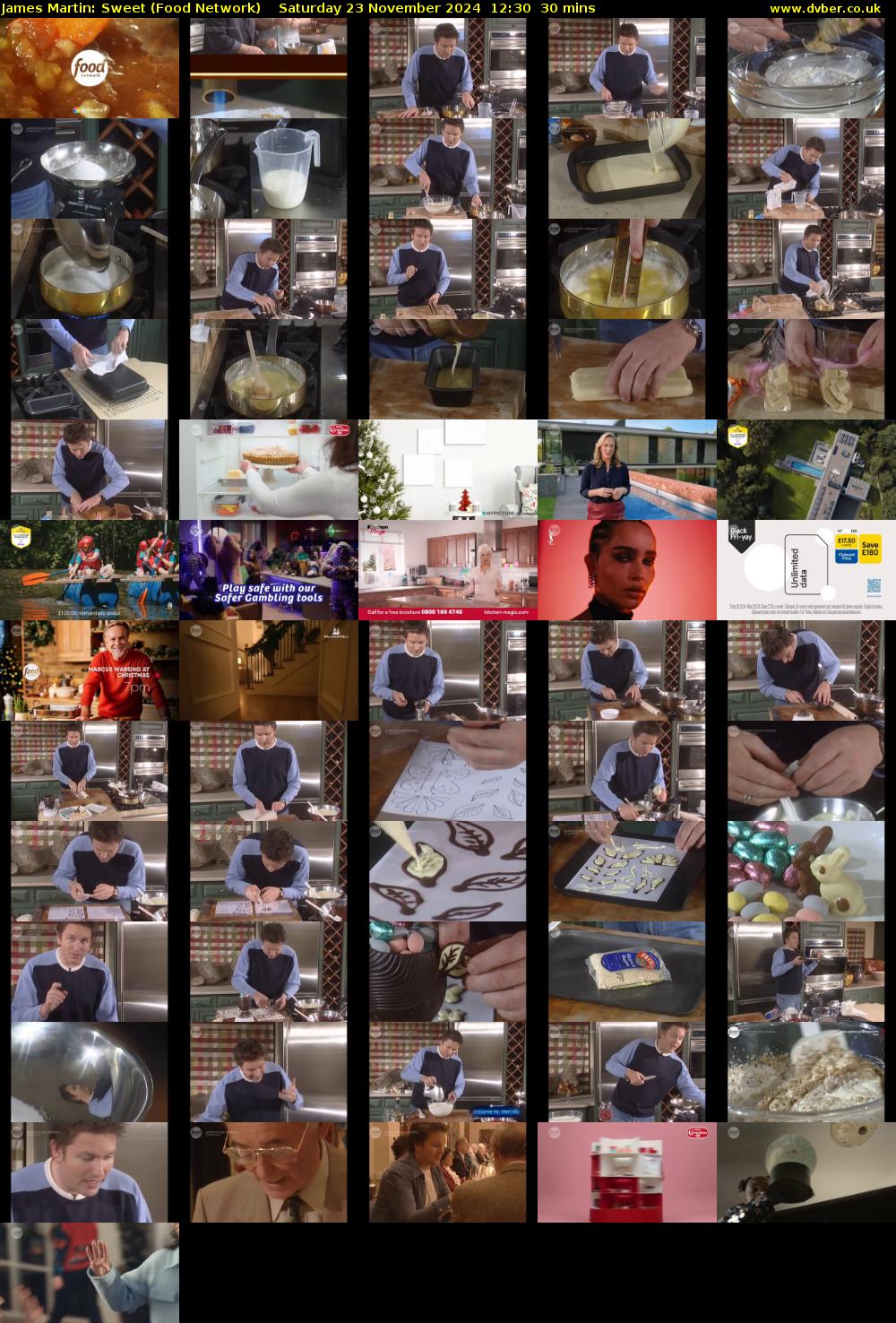 James Martin: Sweet (Food Network) Saturday 23 November 2024 12:30 - 13:00