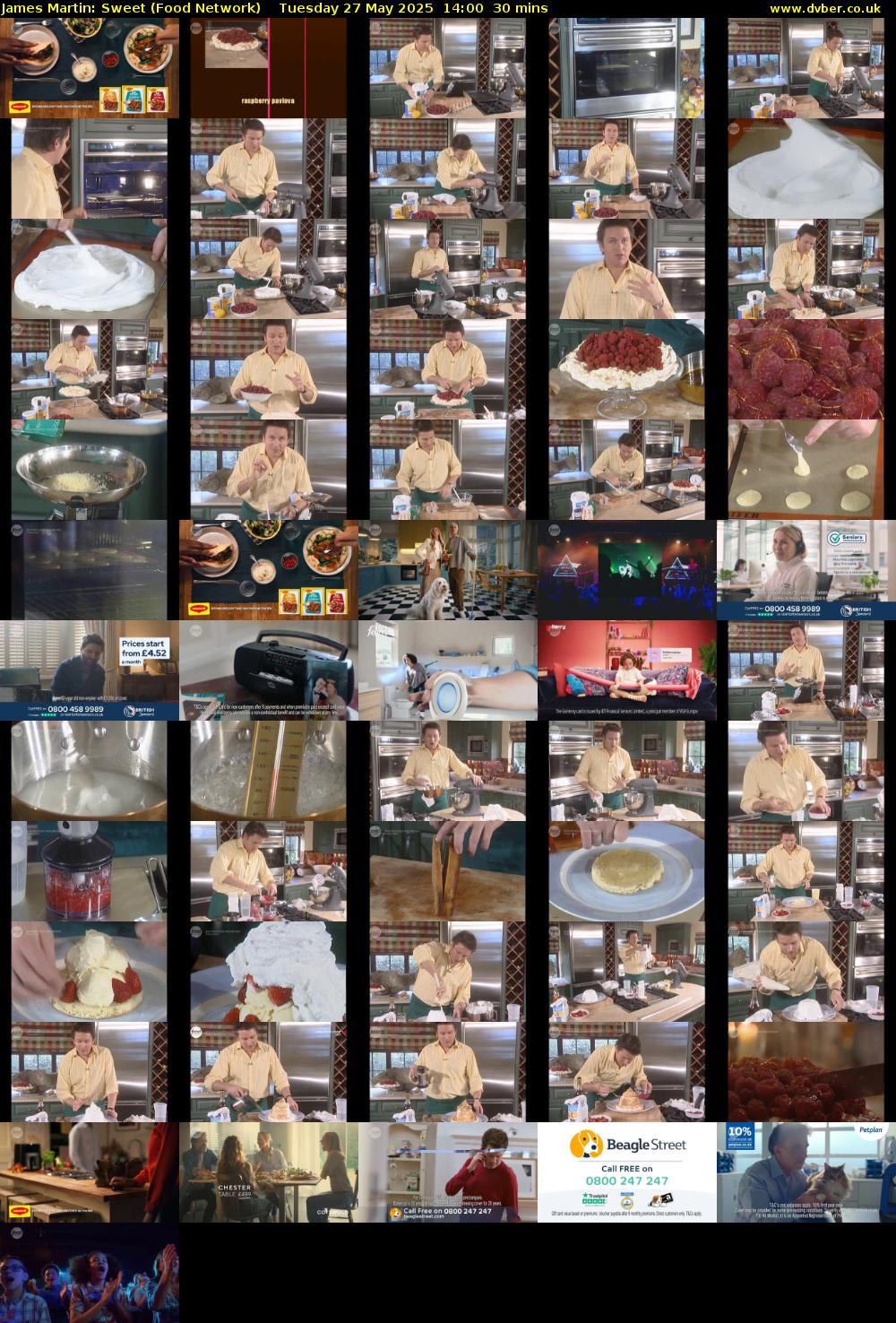 James Martin: Sweet (Food Network) Tuesday 27 May 2025 14:00 - 14:30