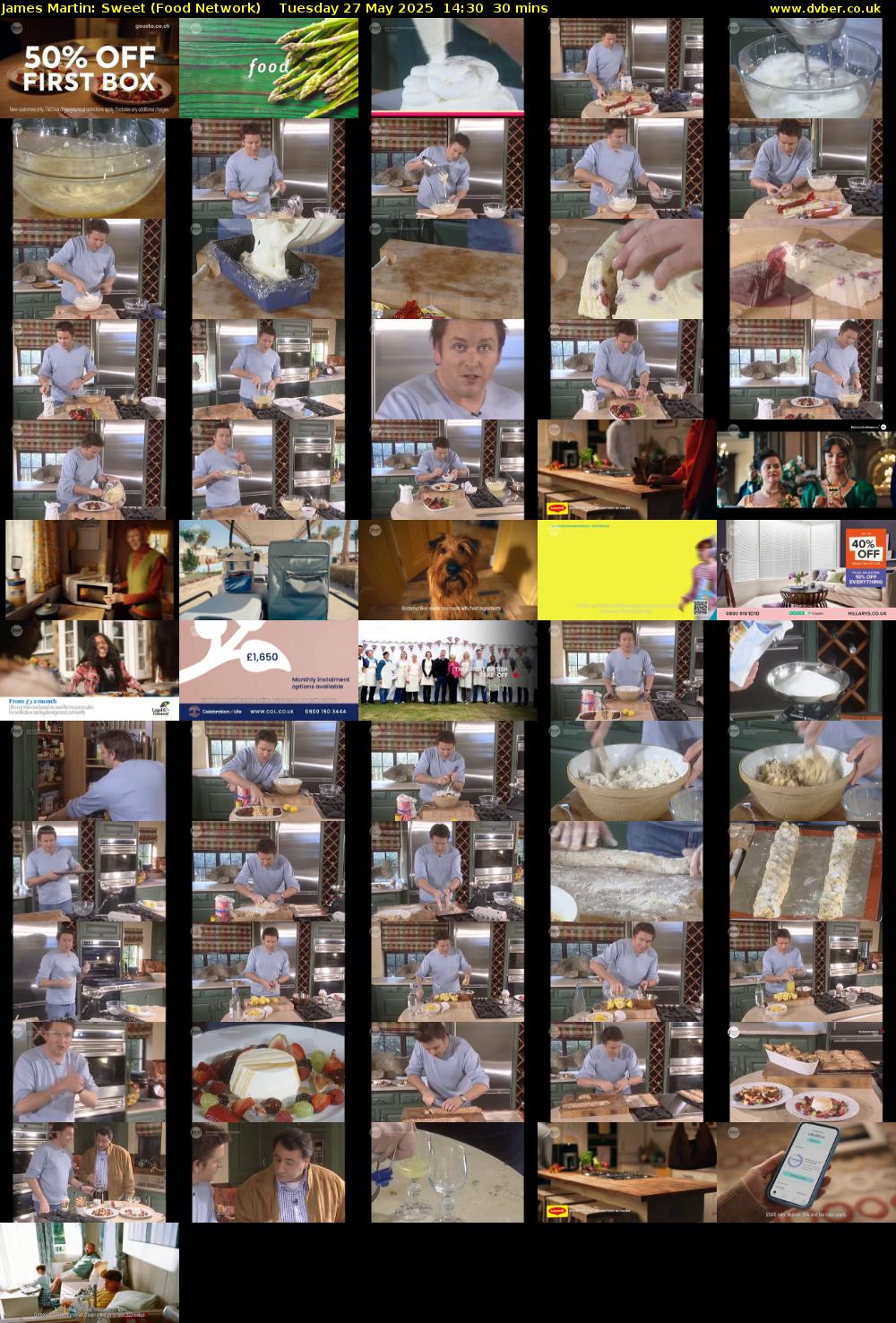 James Martin: Sweet (Food Network) Tuesday 27 May 2025 14:30 - 15:00