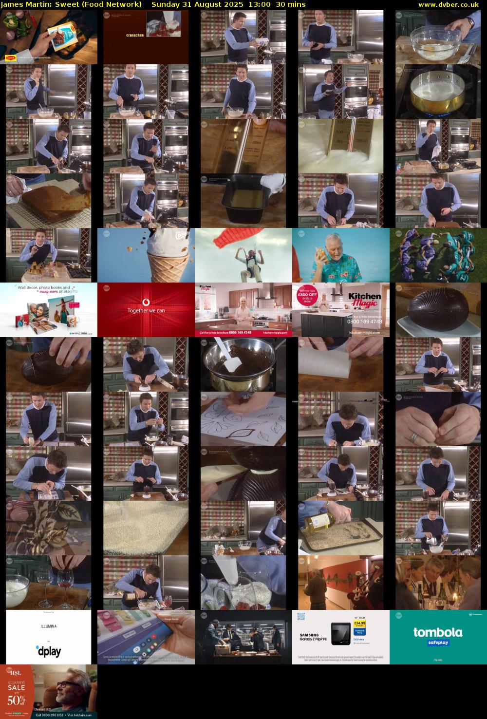 James Martin: Sweet (Food Network) Sunday 31 August 2025 13:00 - 13:30