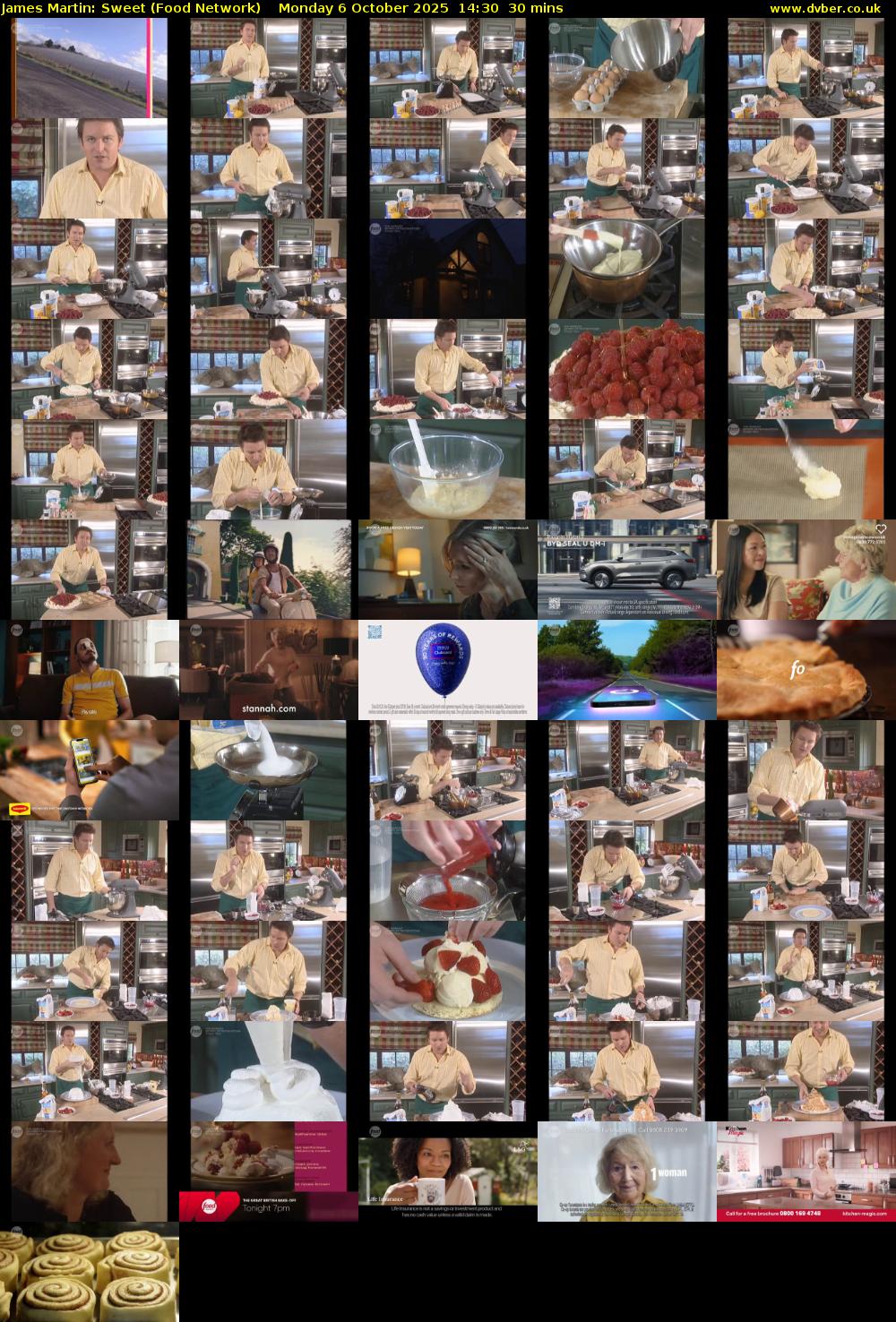 James Martin: Sweet (Food Network) Monday 6 October 2025 14:30 - 15:00