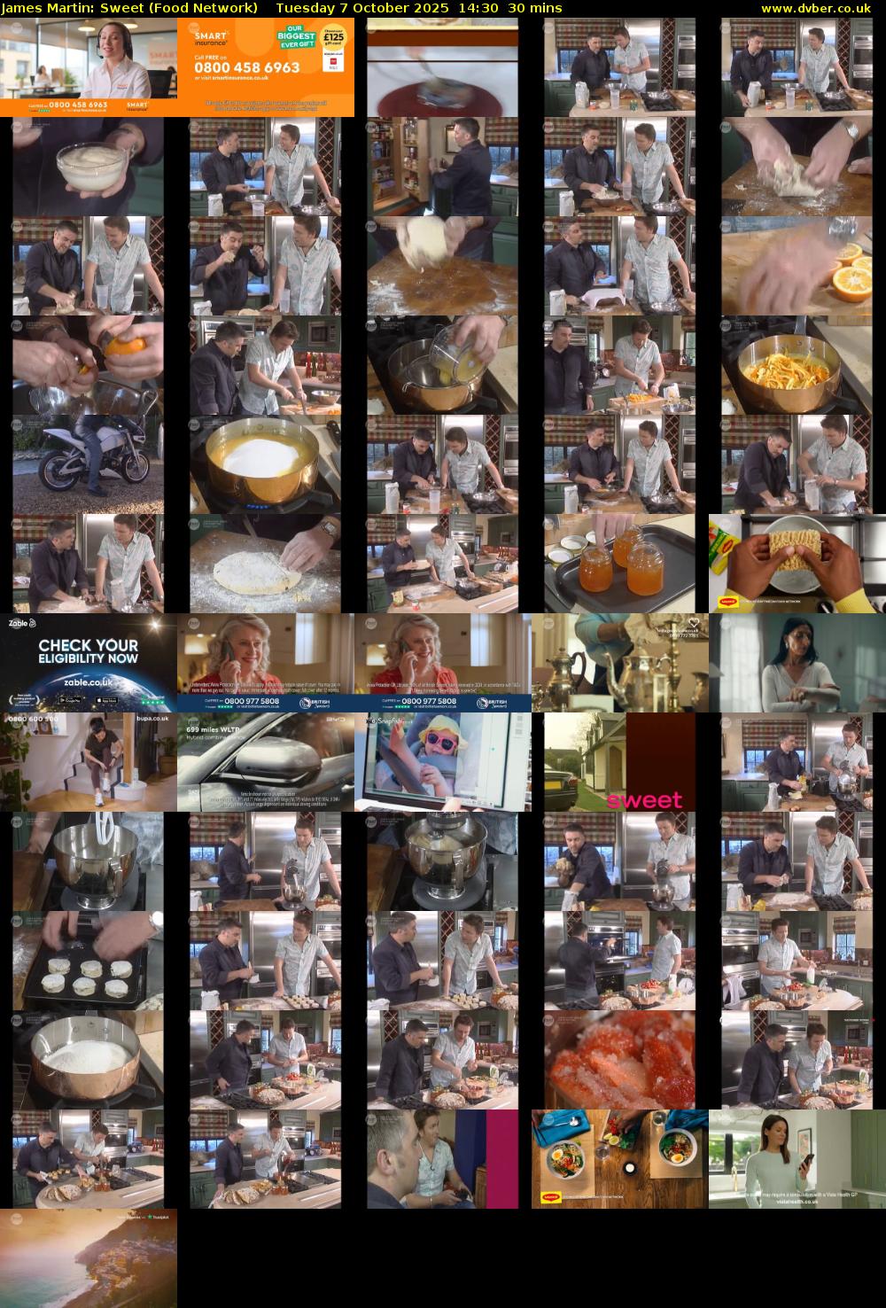 James Martin: Sweet (Food Network) Tuesday 7 October 2025 14:30 - 15:00