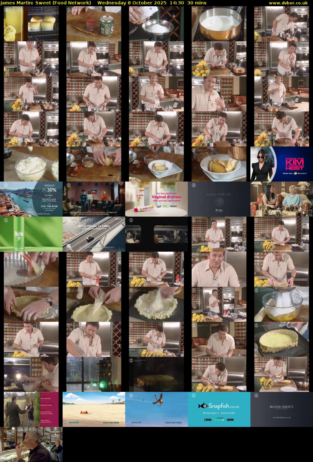 James Martin: Sweet (Food Network) Wednesday 8 October 2025 14:30 - 15:00