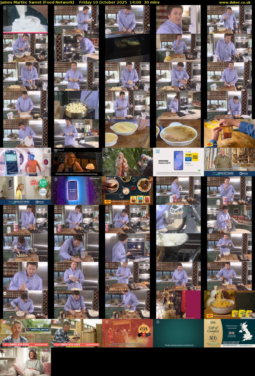 James Martin: Sweet (Food Network) Friday 10 October 2025 14:00 - 14:30
