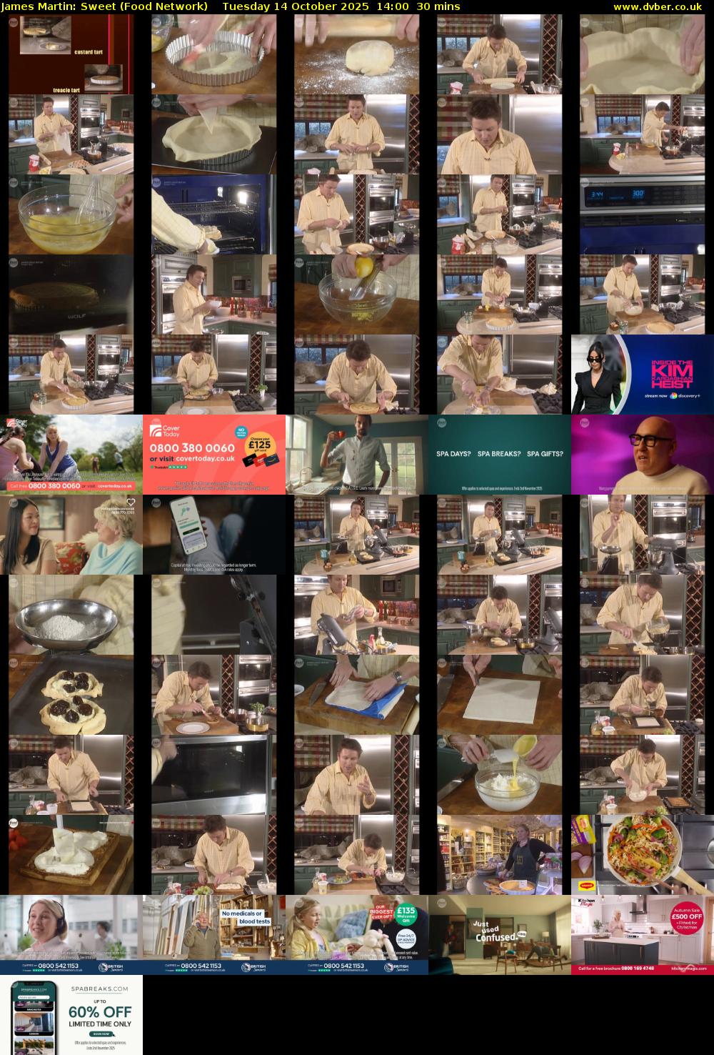 James Martin: Sweet (Food Network) Tuesday 14 October 2025 14:00 - 14:30