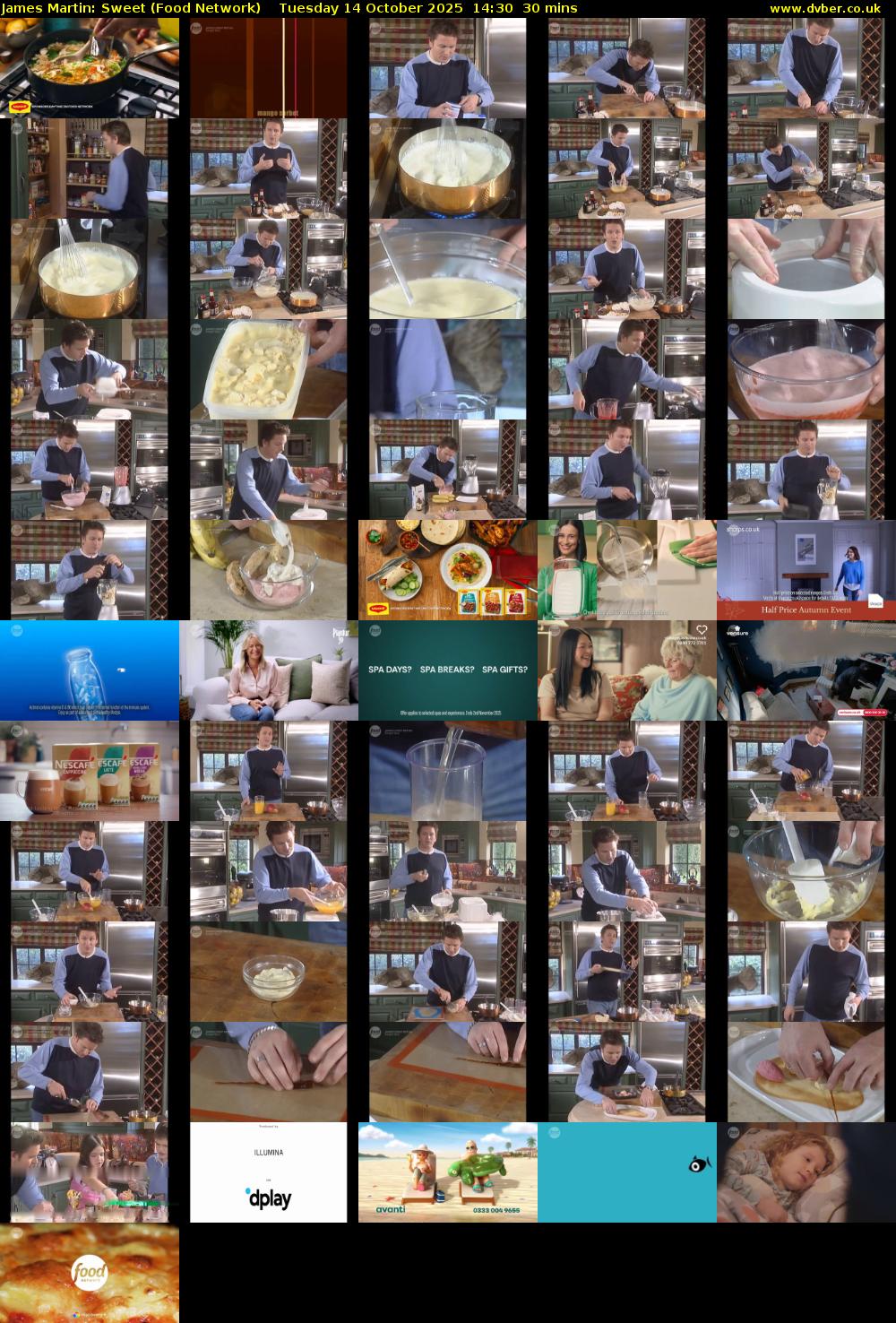 James Martin: Sweet (Food Network) Tuesday 14 October 2025 14:30 - 15:00