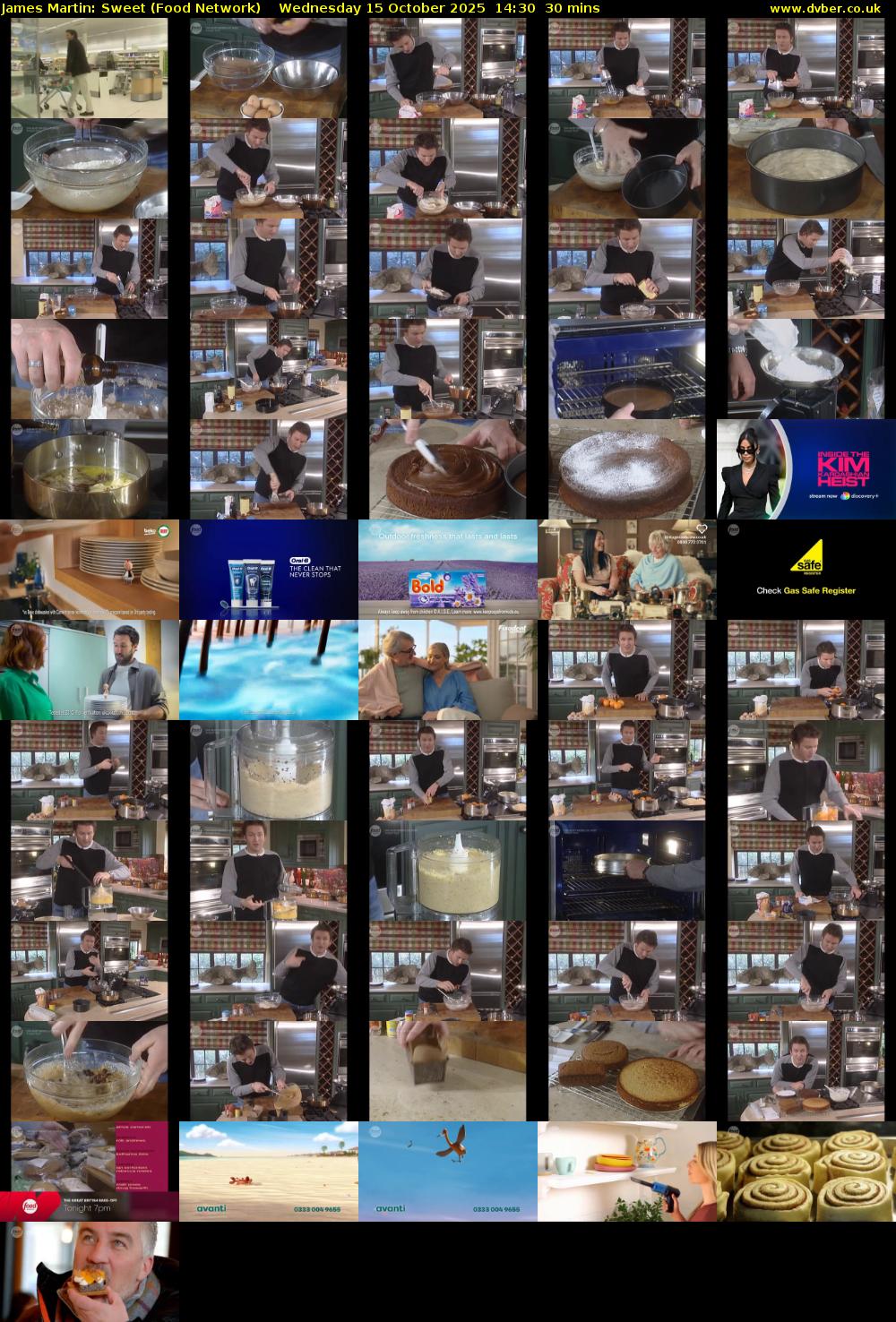 James Martin: Sweet (Food Network) Wednesday 15 October 2025 14:30 - 15:00