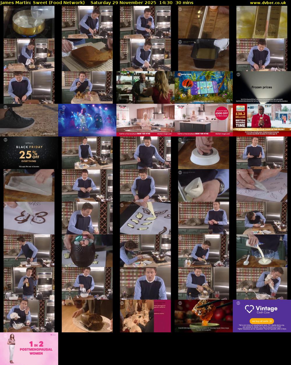 James Martin: Sweet (Food Network) Saturday 29 November 2025 14:30 - 15:00