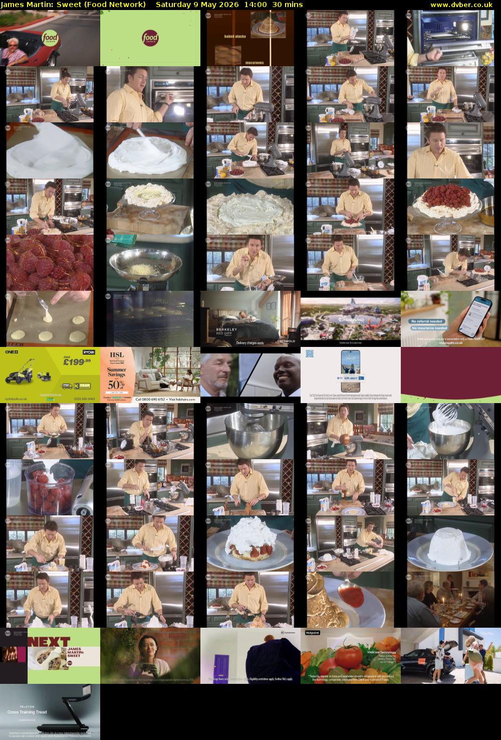 James Martin: Sweet (Food Network) Saturday 9 May 2026 14:00 - 14:30
