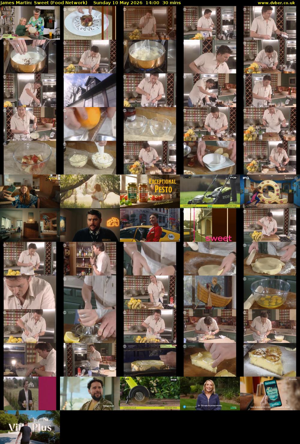 James Martin: Sweet (Food Network) Sunday 10 May 2026 14:00 - 14:30