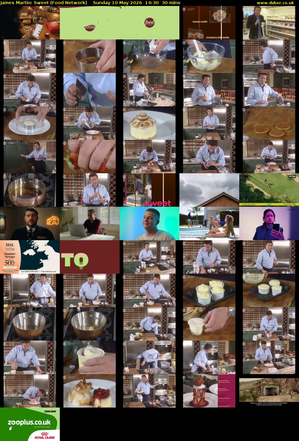 James Martin: Sweet (Food Network) Sunday 10 May 2026 14:30 - 15:00