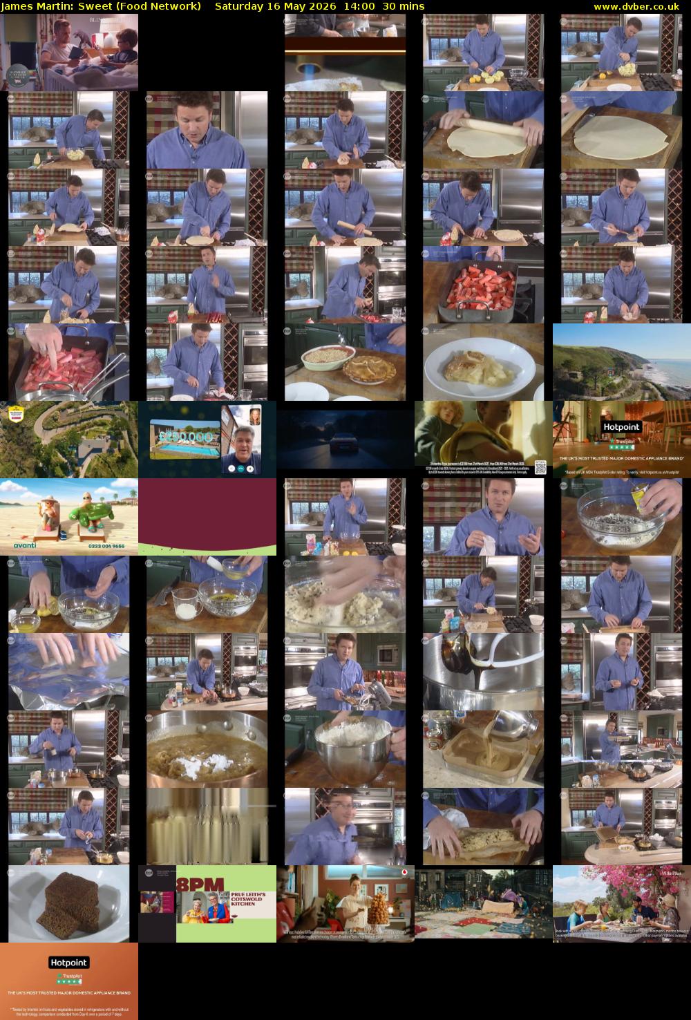 James Martin: Sweet (Food Network) Saturday 16 May 2026 14:00 - 14:30