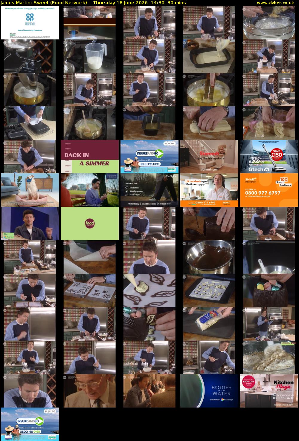 James Martin: Sweet (Food Network) Thursday 18 June 2026 14:30 - 15:00
