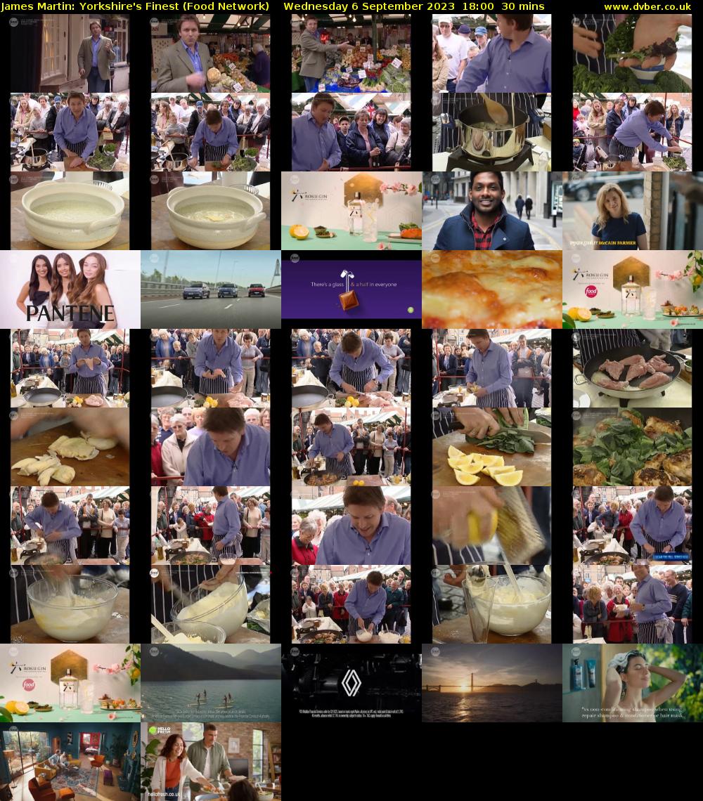 James Martin: Yorkshire's Finest (Food Network) Wednesday 6 September 2023 18:00 - 18:30