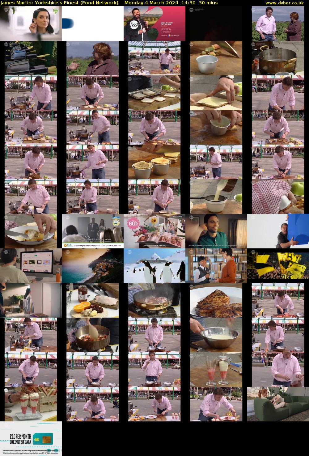 James Martin: Yorkshire's Finest (Food Network) Monday 4 March 2024 14:30 - 15:00