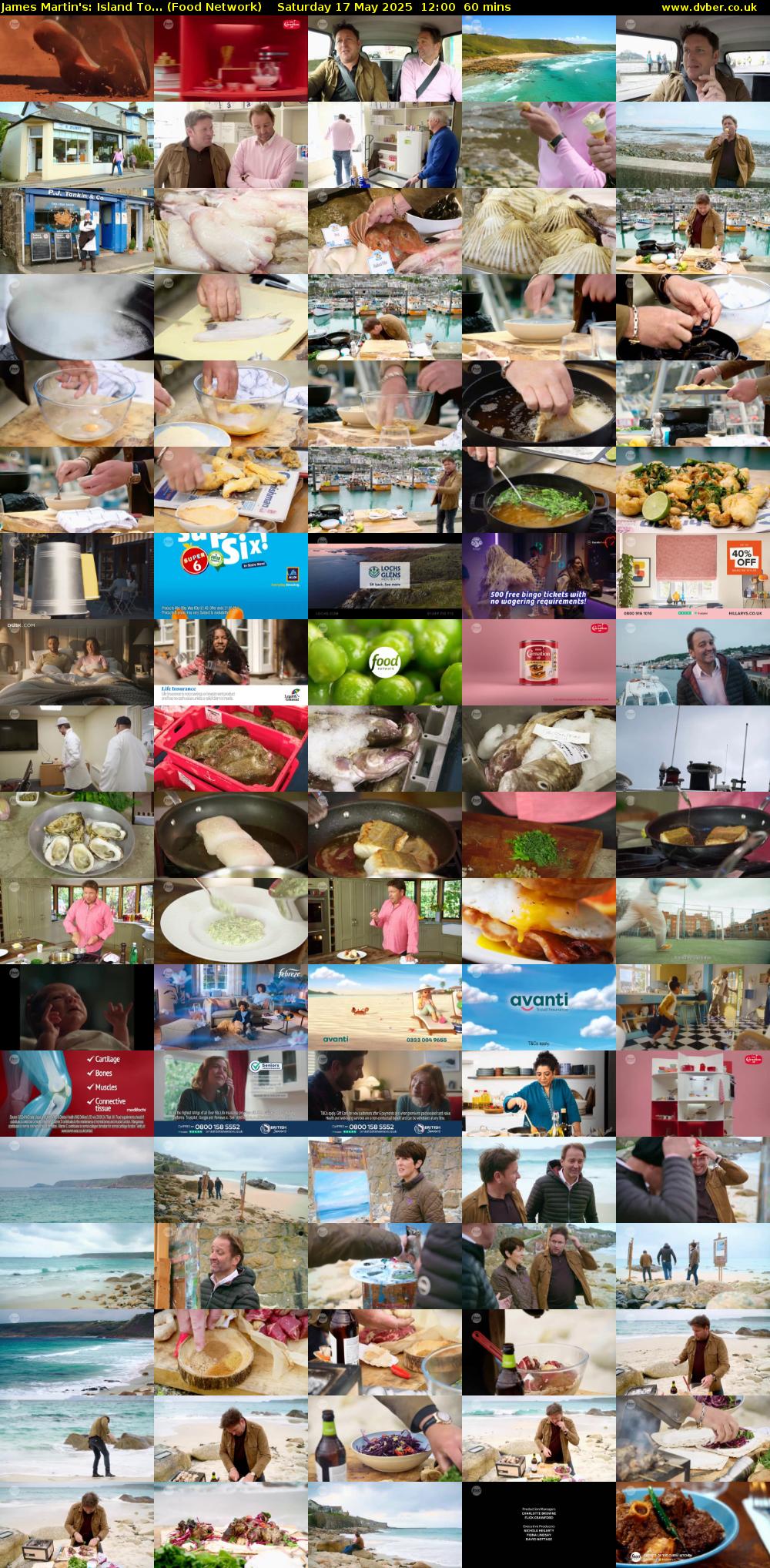 James Martin's: Island To... (Food Network) Saturday 17 May 2025 12:00 - 13:00