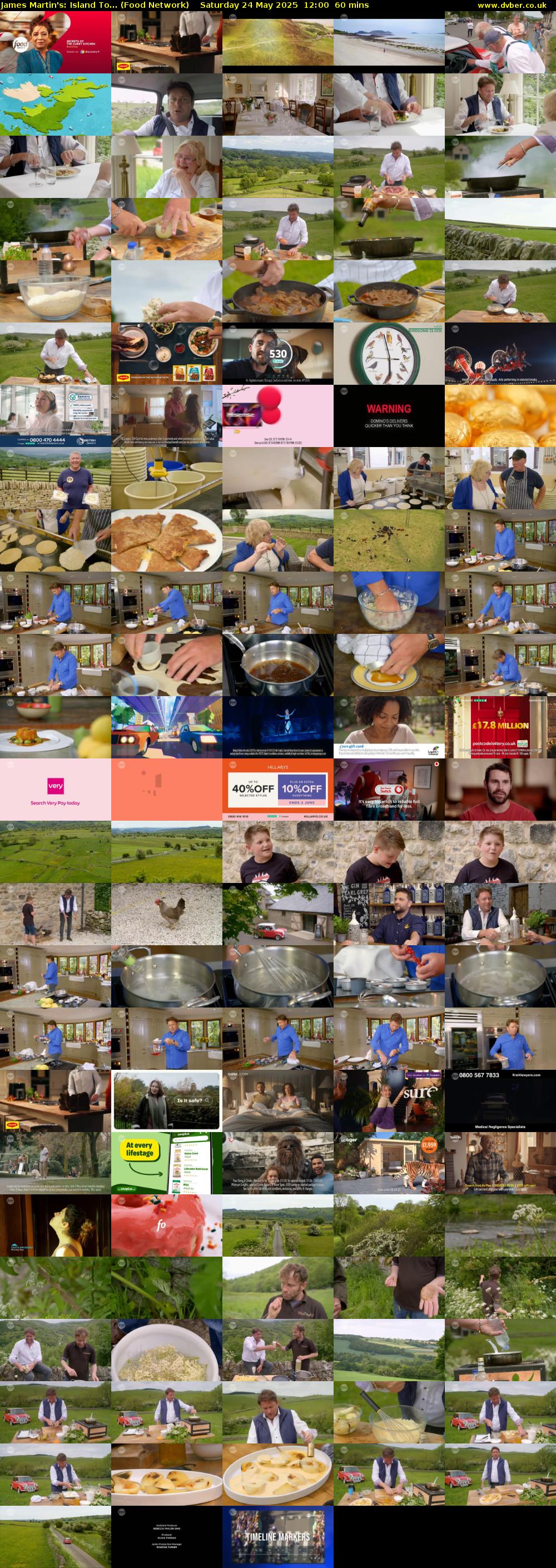 James Martin's: Island To... (Food Network) Saturday 24 May 2025 12:00 - 13:00