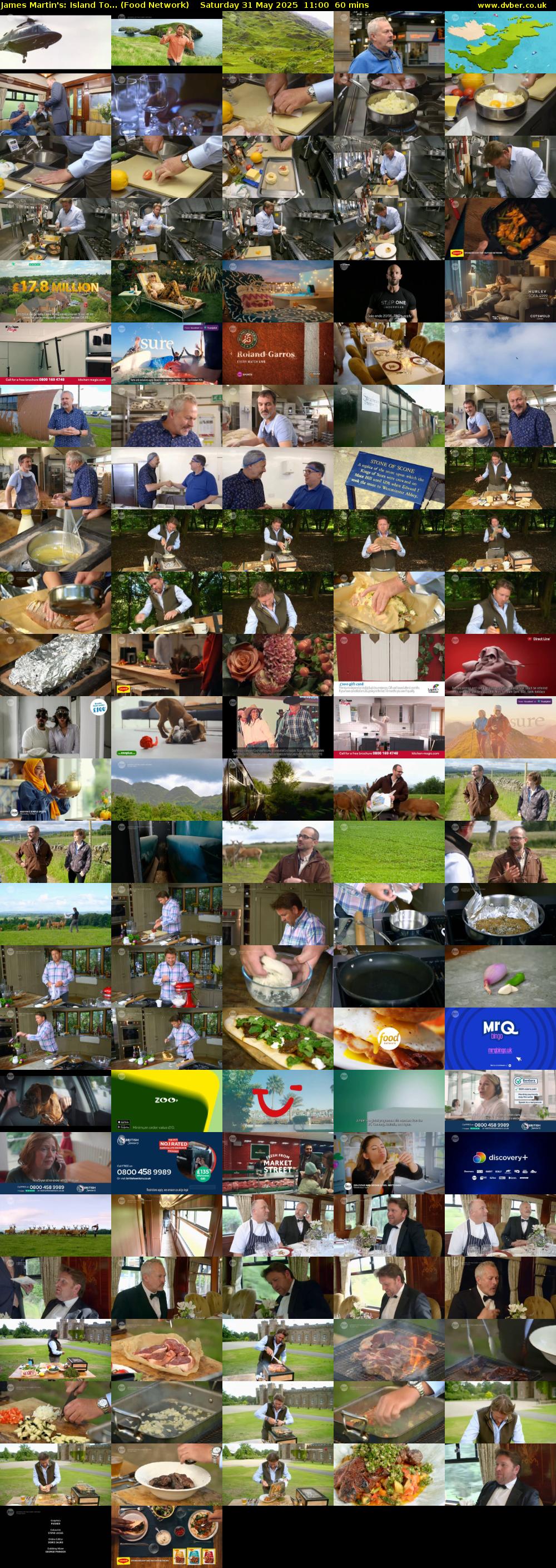 James Martin's: Island To... (Food Network) Saturday 31 May 2025 11:00 - 12:00