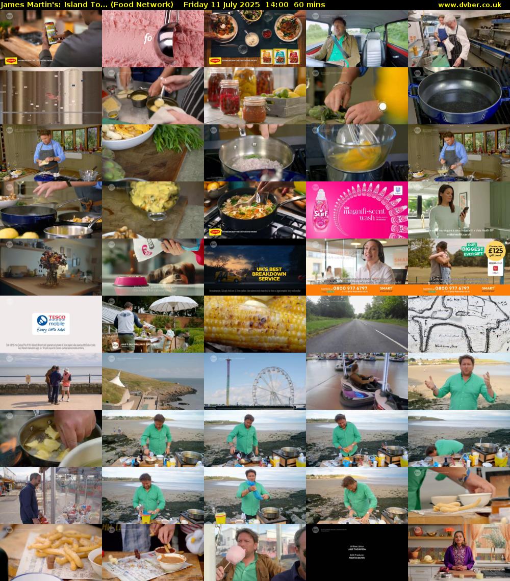 James Martin's: Island To... (Food Network) Friday 11 July 2025 14:00 - 15:00