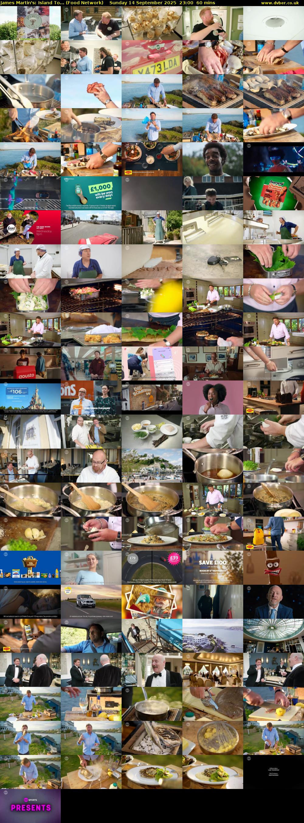 James Martin's: Island To... (Food Network) Sunday 14 September 2025 23:00 - 00:00