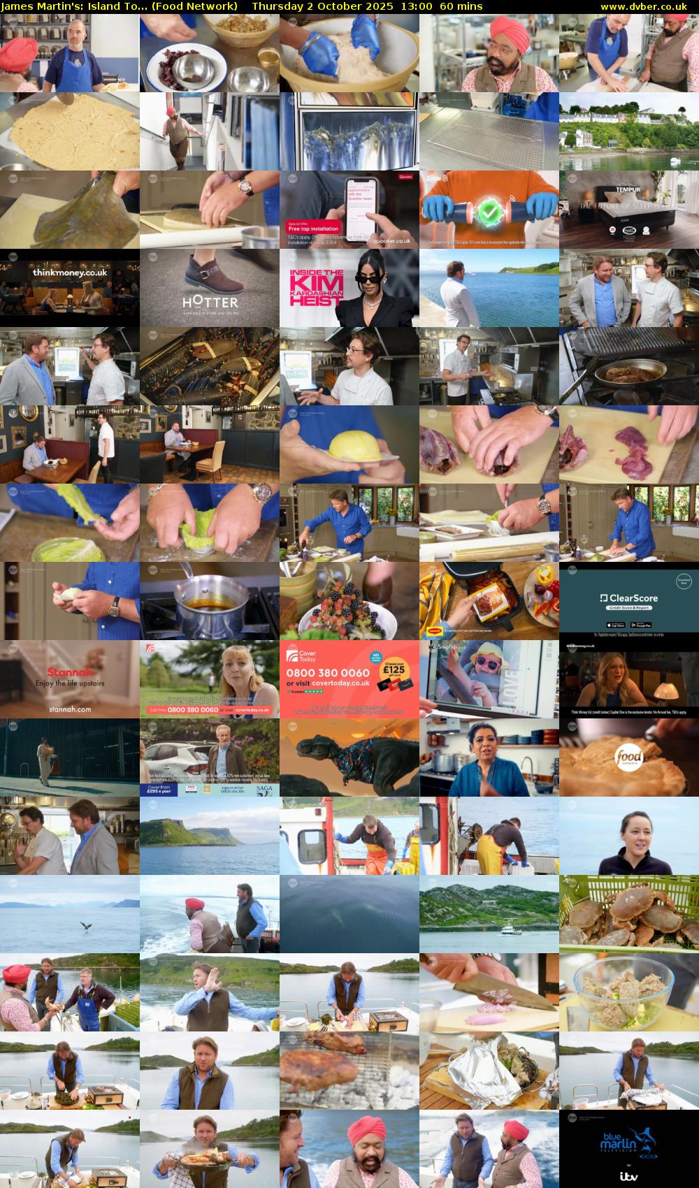 James Martin's: Island To... (Food Network) Thursday 2 October 2025 13:00 - 14:00