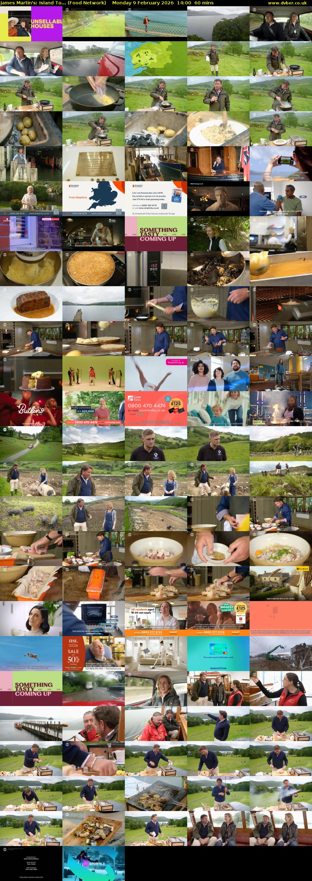 James Martin's: Island To... (Food Network) Monday 9 February 2026 14:00 - 15:00