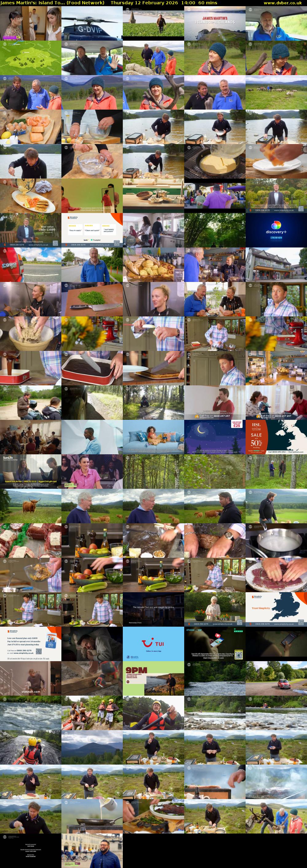 James Martin's: Island To... (Food Network) Thursday 12 February 2026 14:00 - 15:00