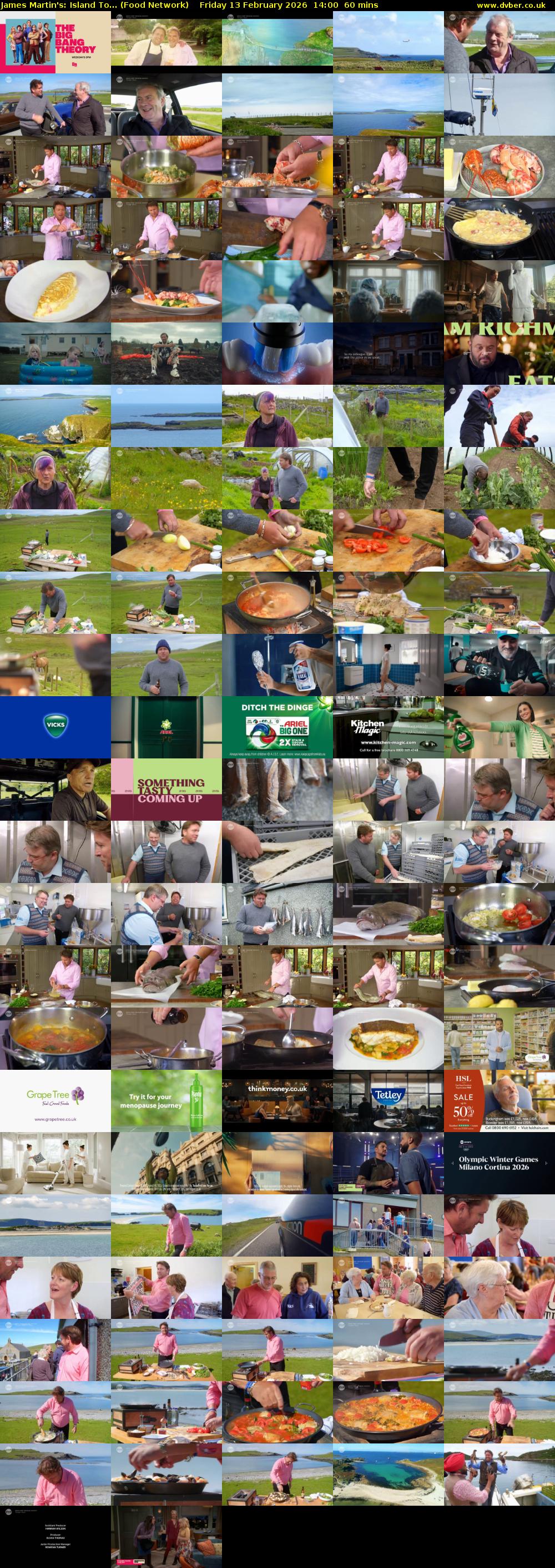 James Martin's: Island To... (Food Network) Friday 13 February 2026 14:00 - 15:00