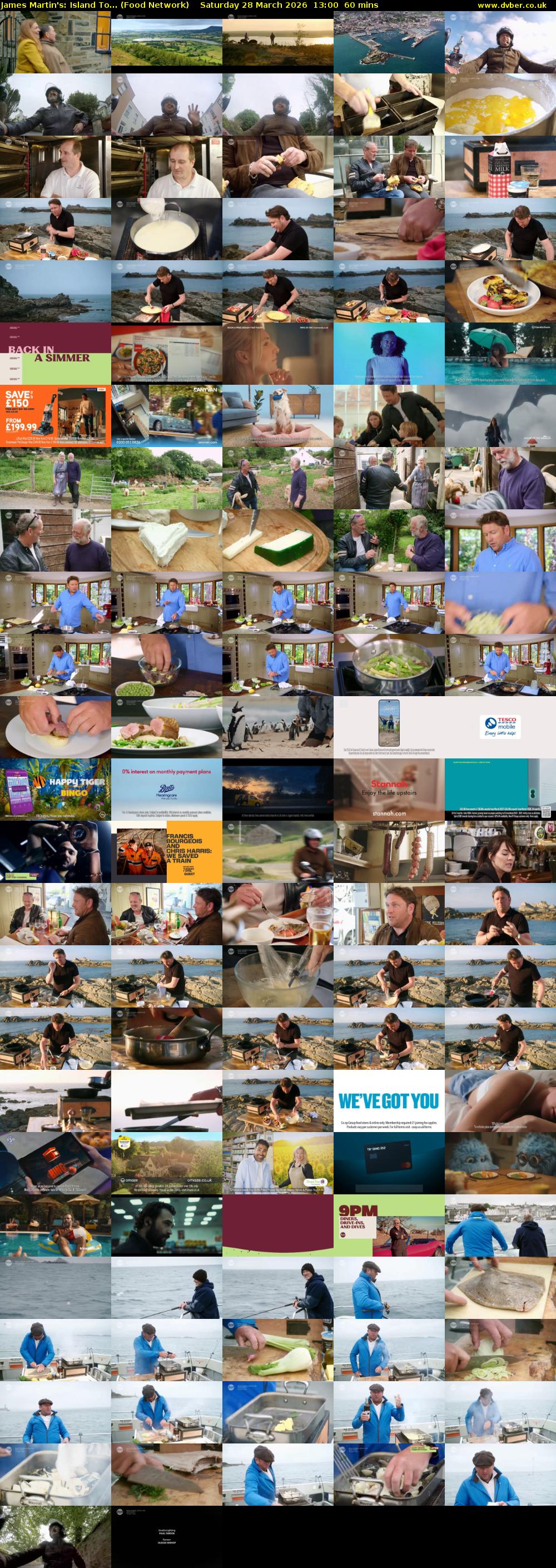 James Martin's: Island To... (Food Network) Saturday 28 March 2026 13:00 - 14:00