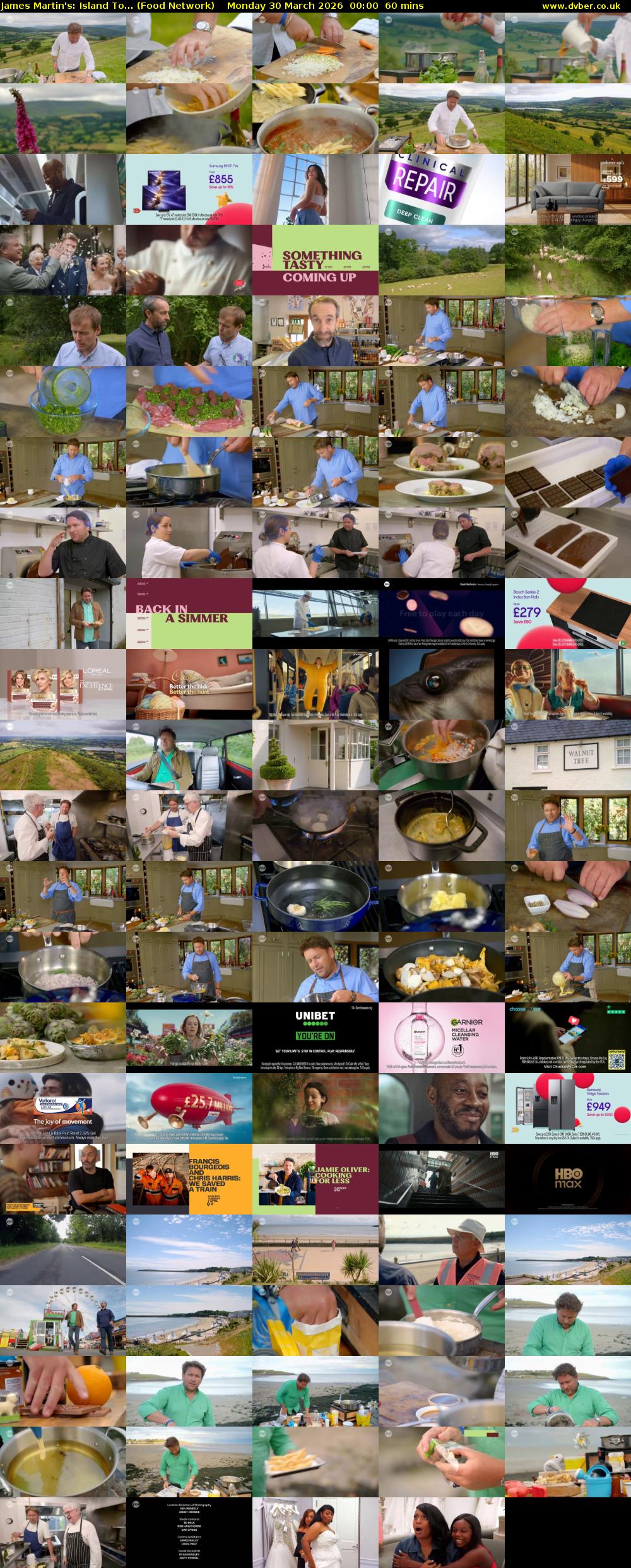 James Martin's: Island To... (Food Network) Monday 30 March 2026 00:00 - 01:00